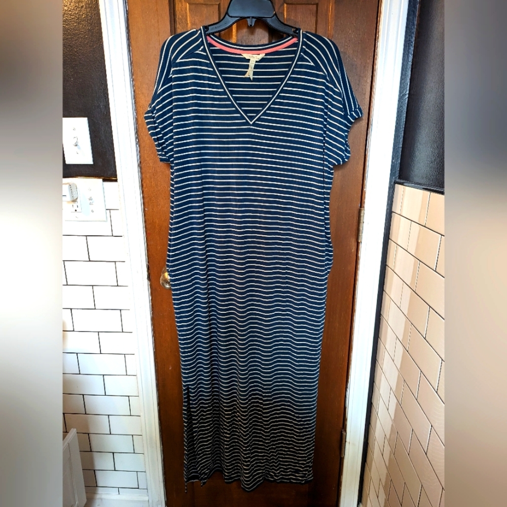 Matilda Jane Navy & White Striped Maxi Dress